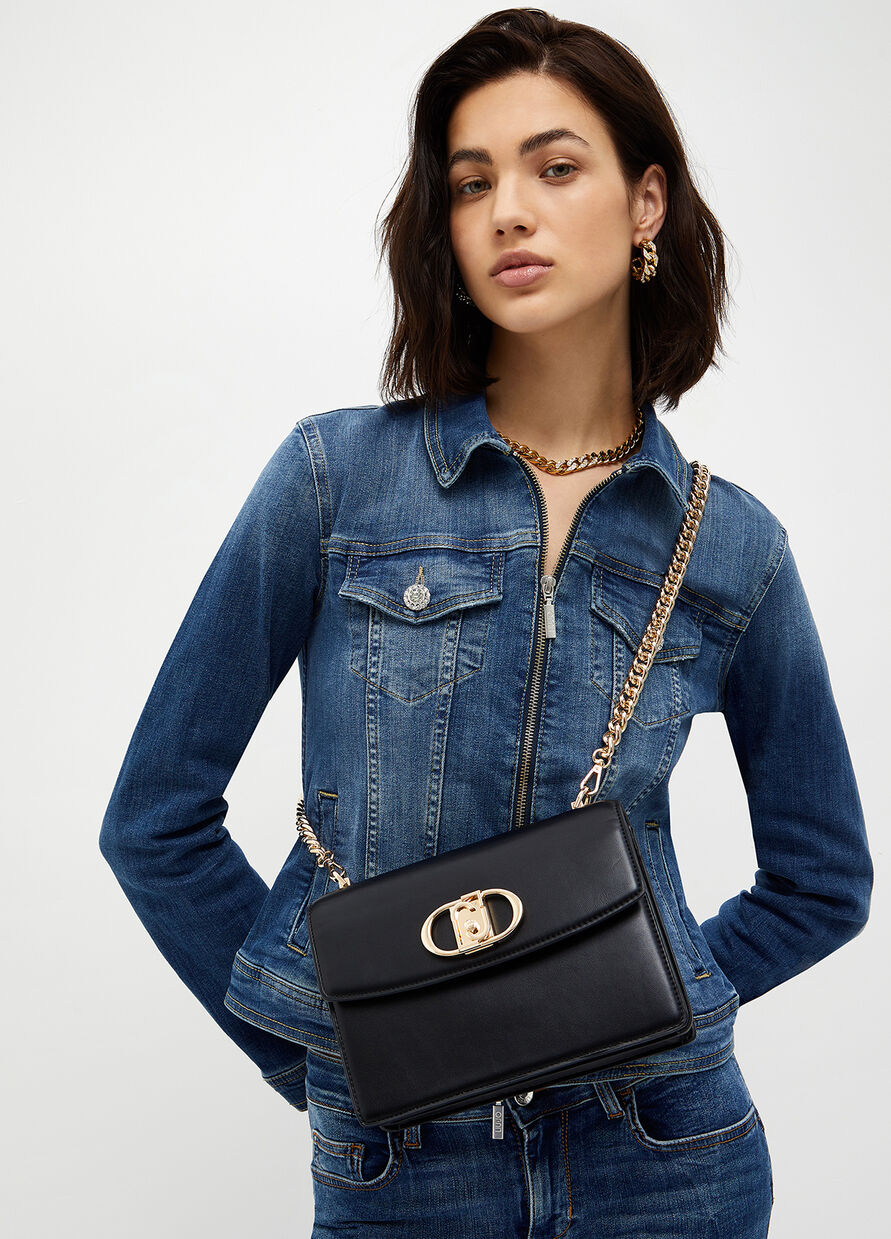 Borsa a Spalla con Logo Liu Jo / Nero - Ideal Moda