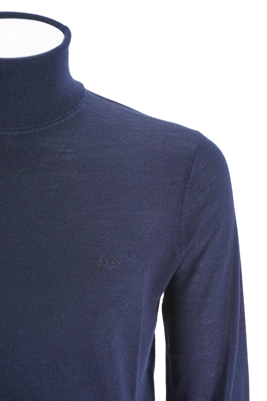 Maglia Sun 68 a collo alto / Blu - Ideal Moda