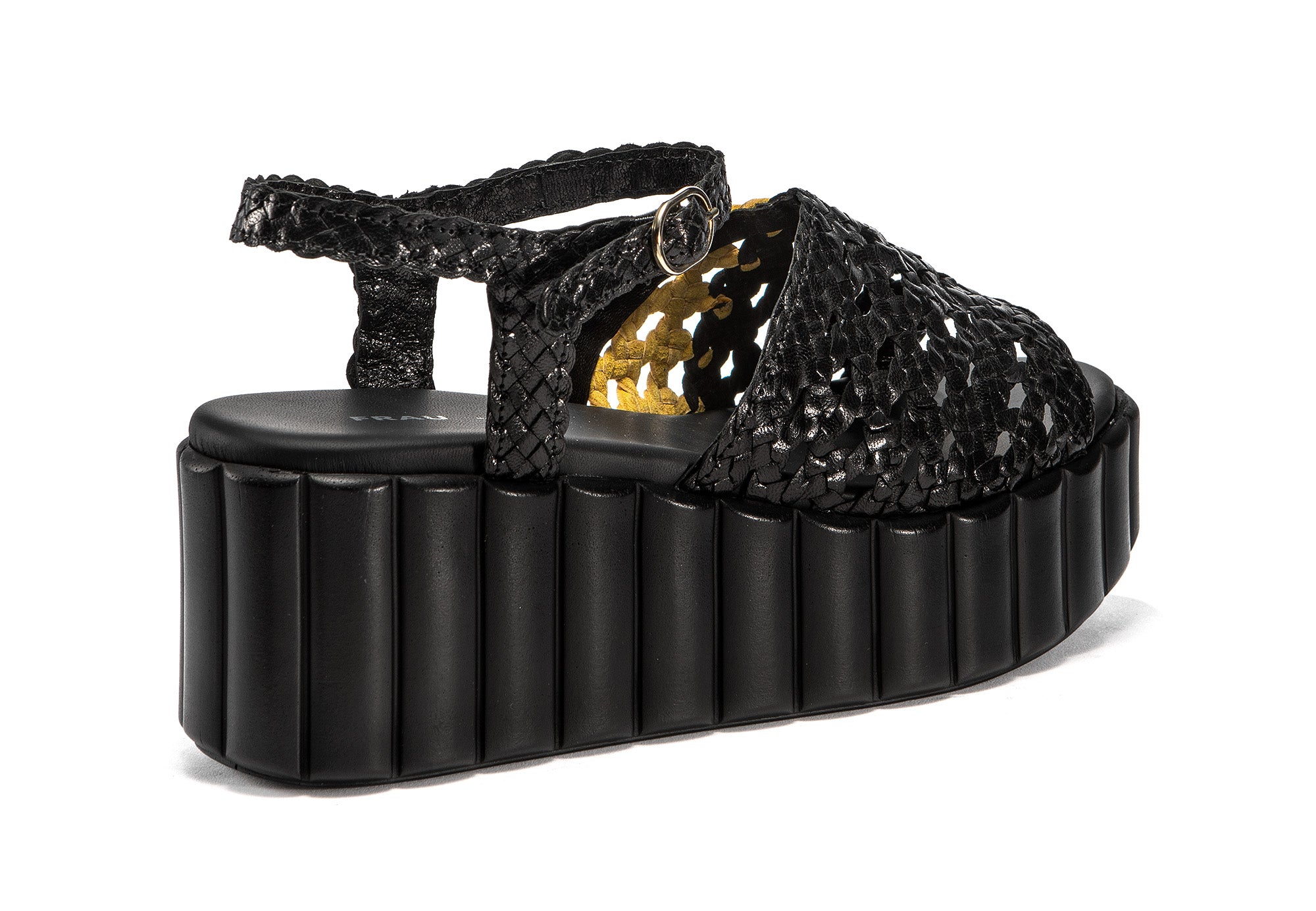 Sandalo in tessuto intrecciato / Nero - Ideal Moda