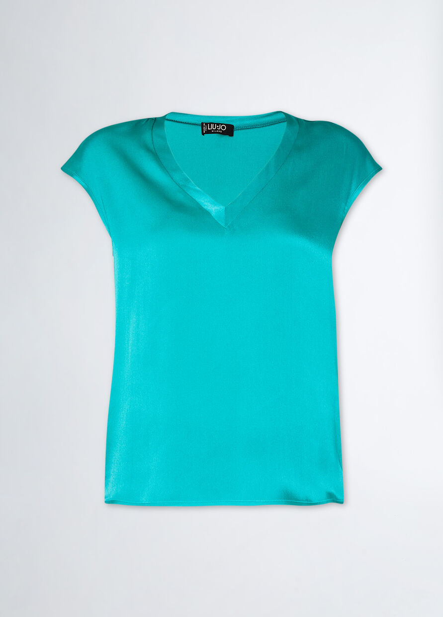 Blusa in Misto Seta Liu Jo / Verde - Ideal Moda
