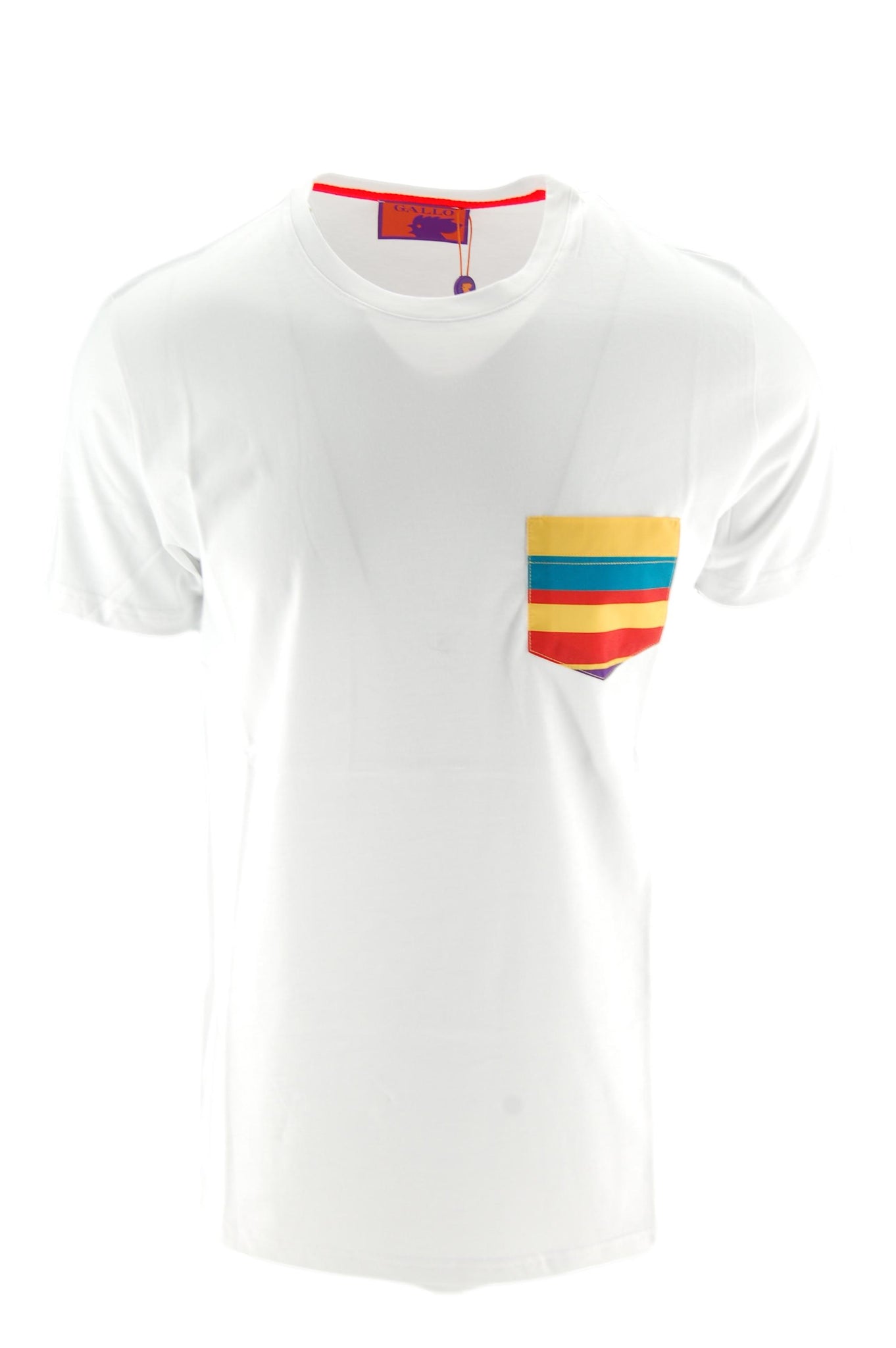 T-Shirt con Taschino Gallo / Bianco - Ideal Moda