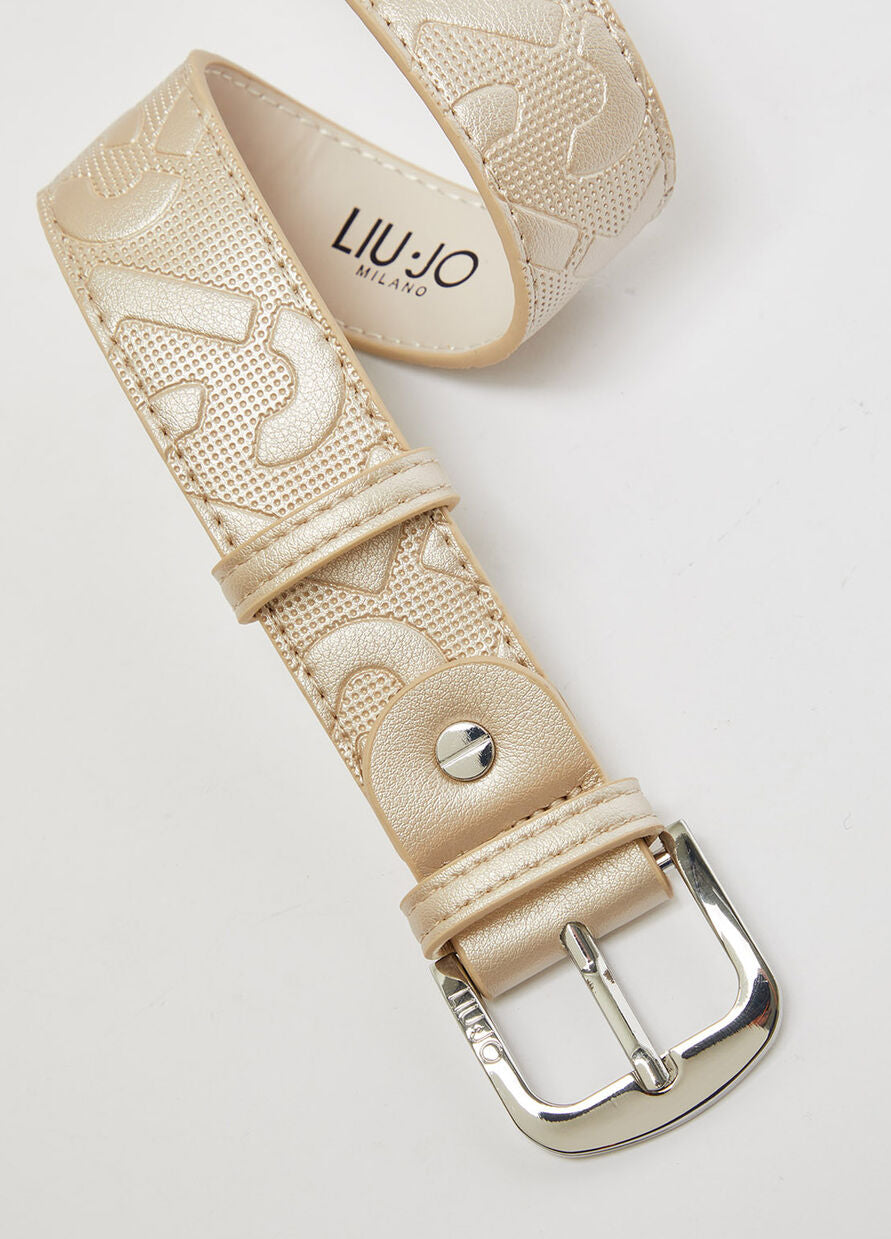 Cintura Liu Jo con Logo / Oro - Ideal Moda