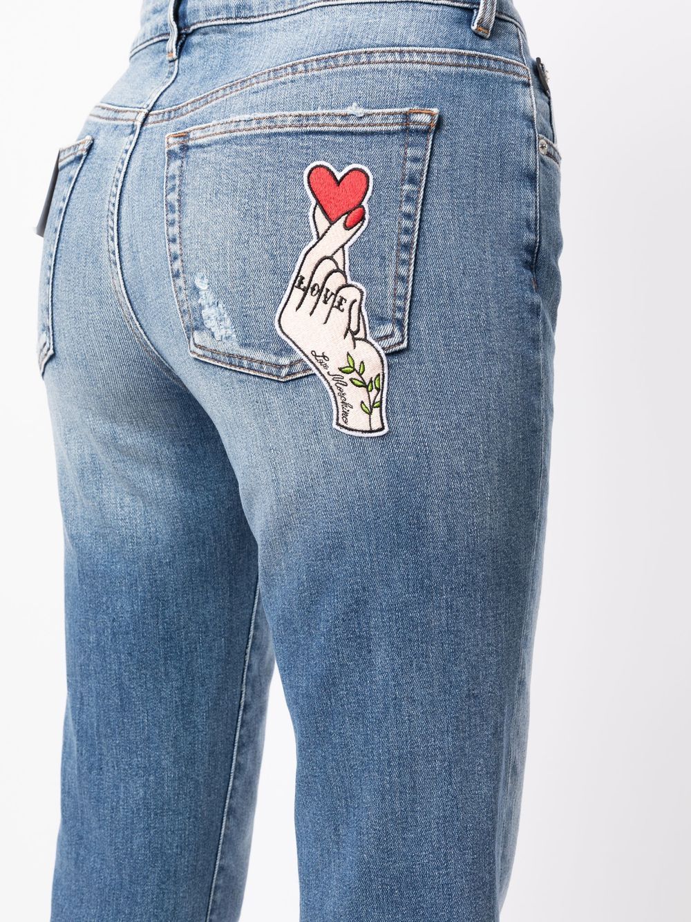 Jeans Slim con Applicazione Love Moschino / Jeans - Ideal Moda