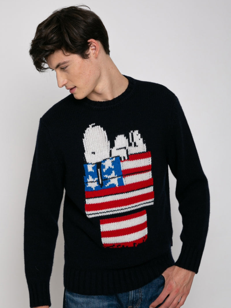 Maglia Saint Barth Girocollo / Blu - Ideal Moda