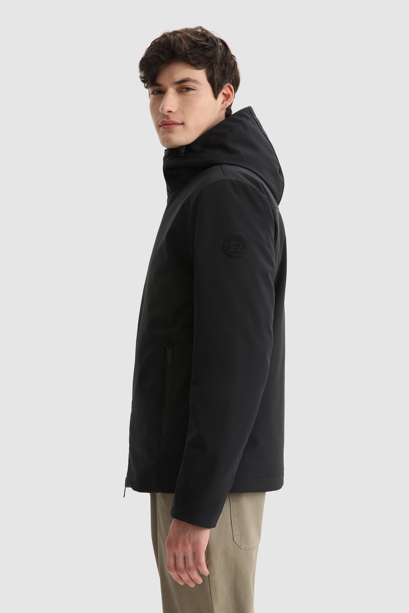 Giacca Woolrich in soft shell / Nero - Ideal Moda
