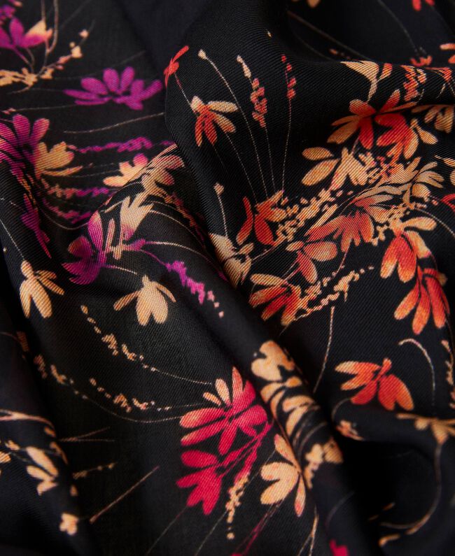 Kefiah Twin Set con Stampa / Nero - Ideal Moda