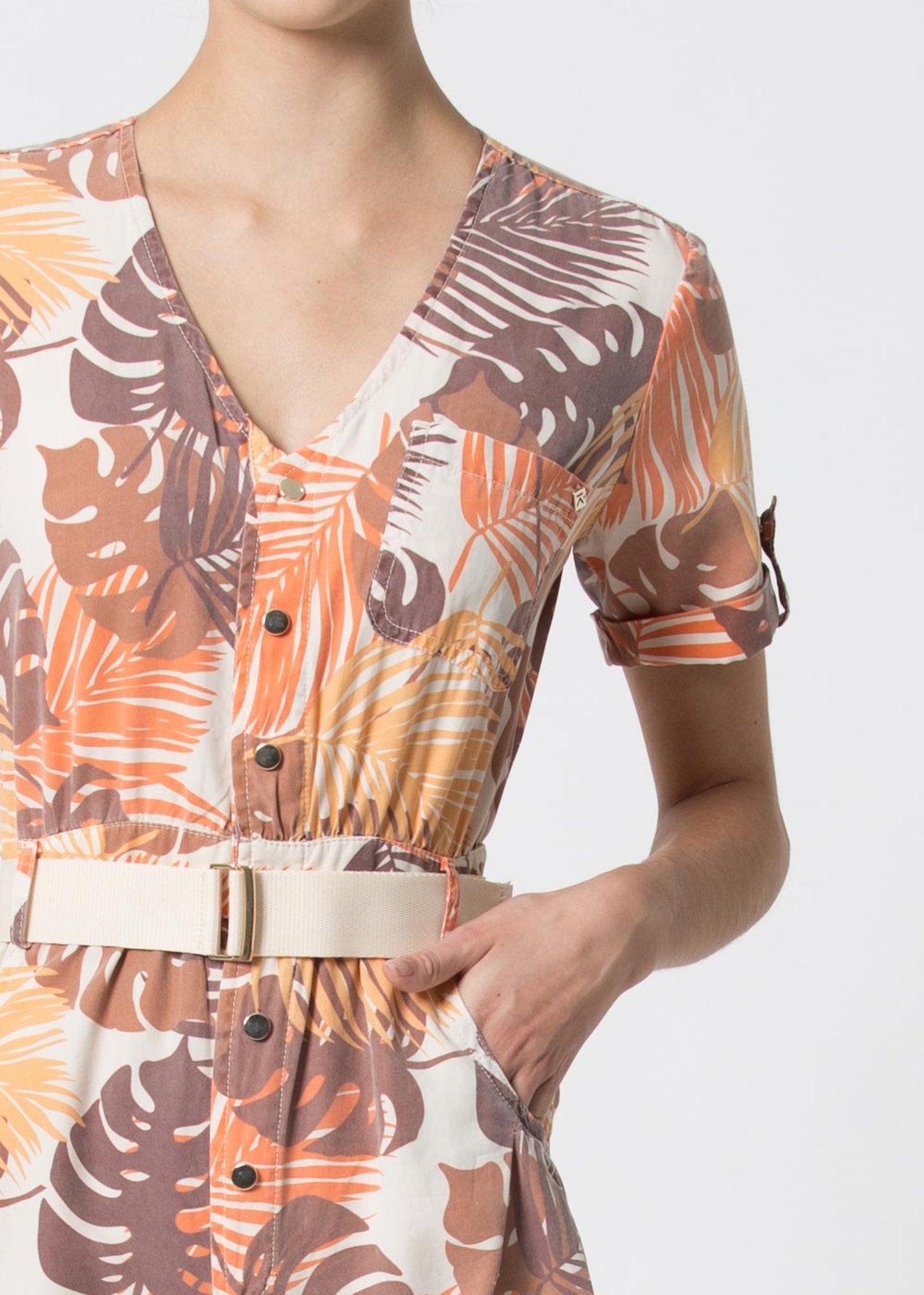 Tuta Kocca con Fantasia / Arancione - Ideal Moda