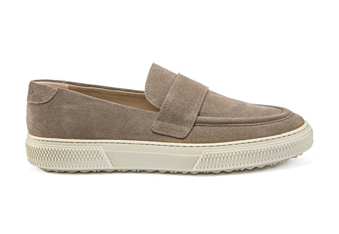 Slip-on sportiva in camoscio / Beige - Ideal Moda