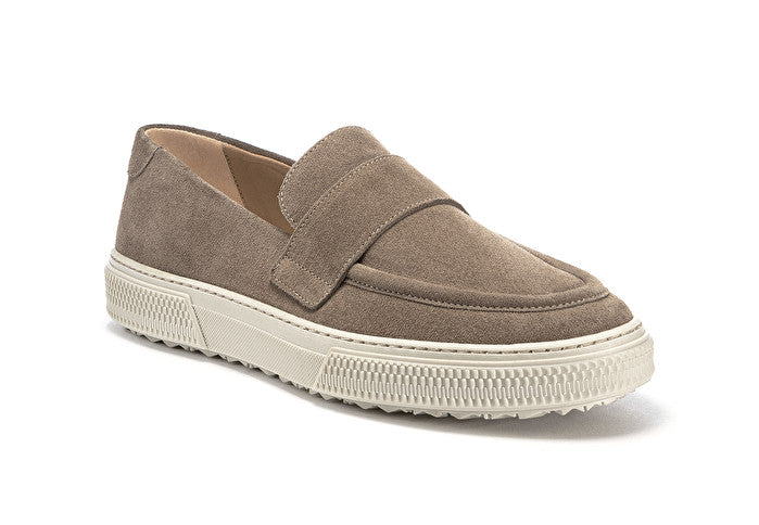 Slip-on sportiva in camoscio / Beige - Ideal Moda