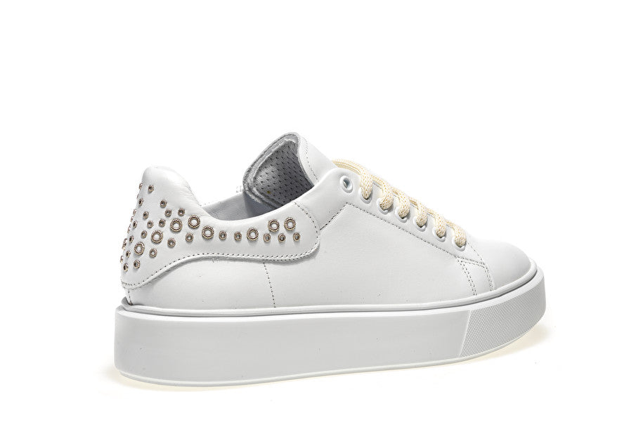 Sneaker Frau in Pelle / Bianco - Ideal Moda