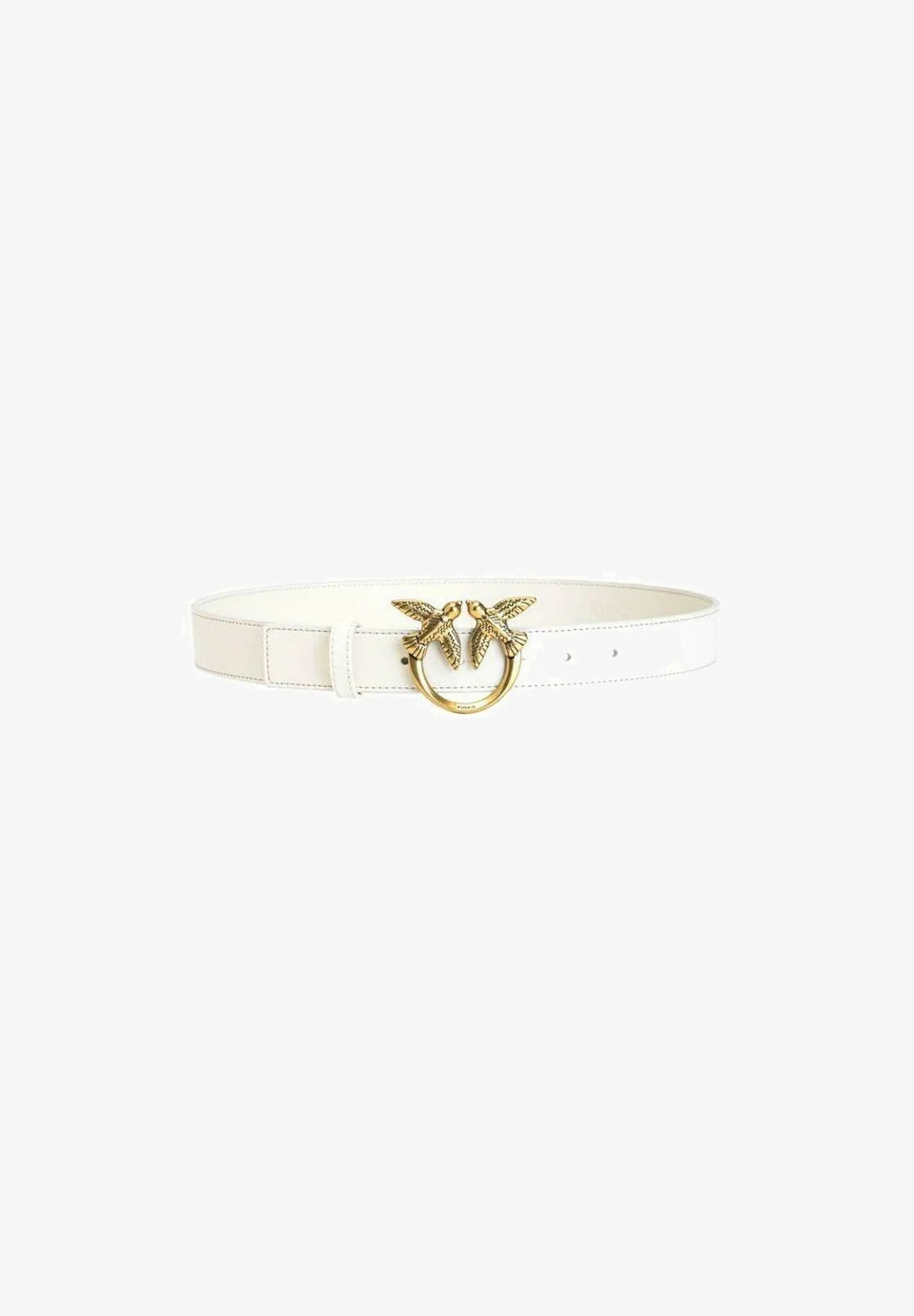 Cintura Pinko Love Birds in Pelle H3 / Avorio - Ideal Moda