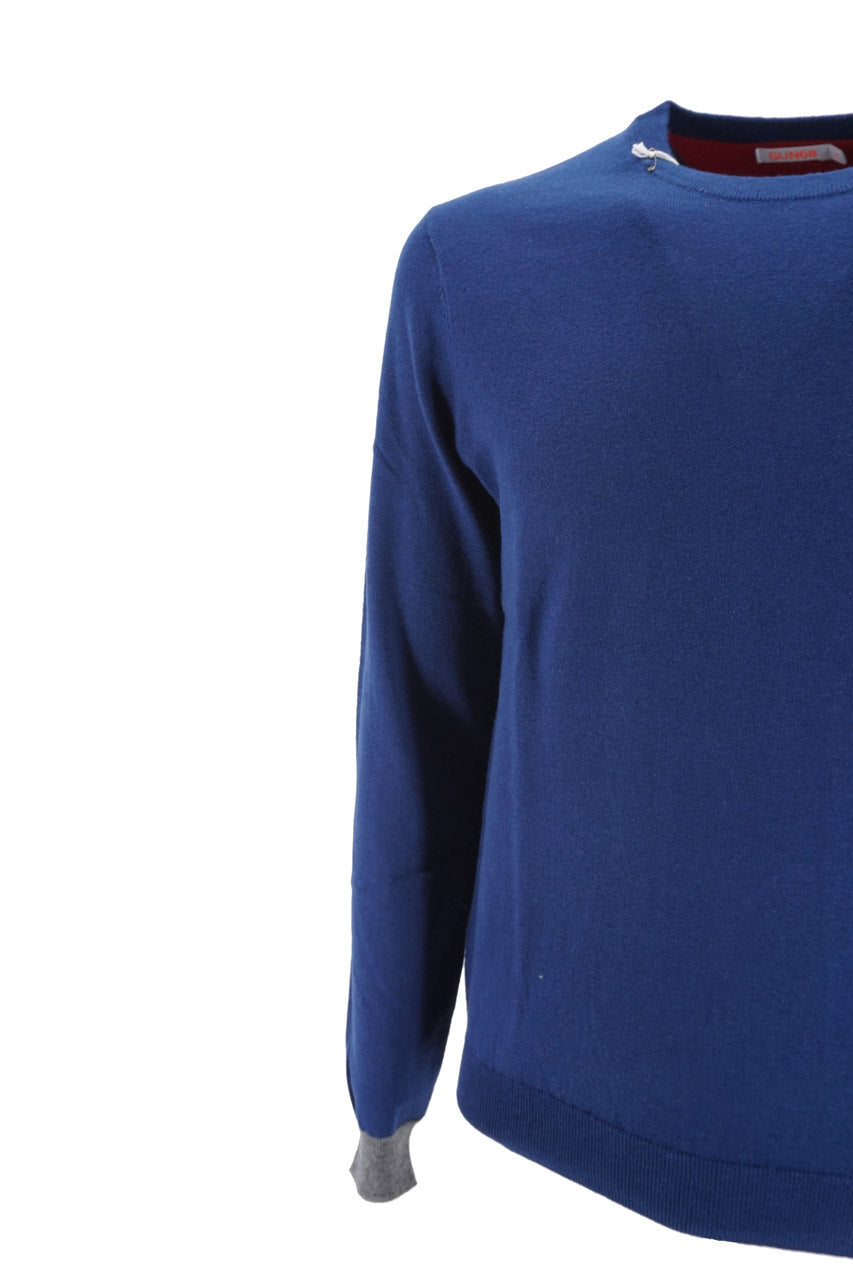 Maglia Sun 68 Polsini a Contrasto / Blu - Ideal Moda