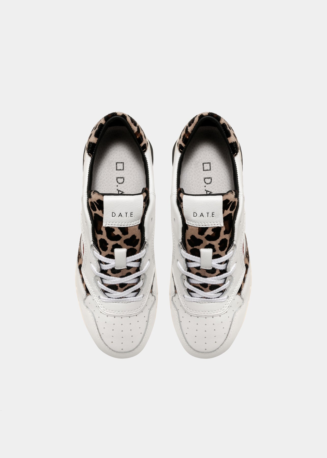 Sneaker DATE Luna Animalier / Bianco - Ideal Moda