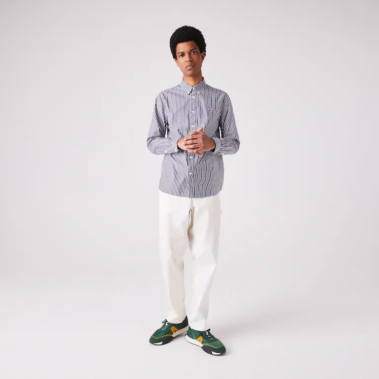 Camicia Lacoste a Fantasia / Blu - Ideal Moda