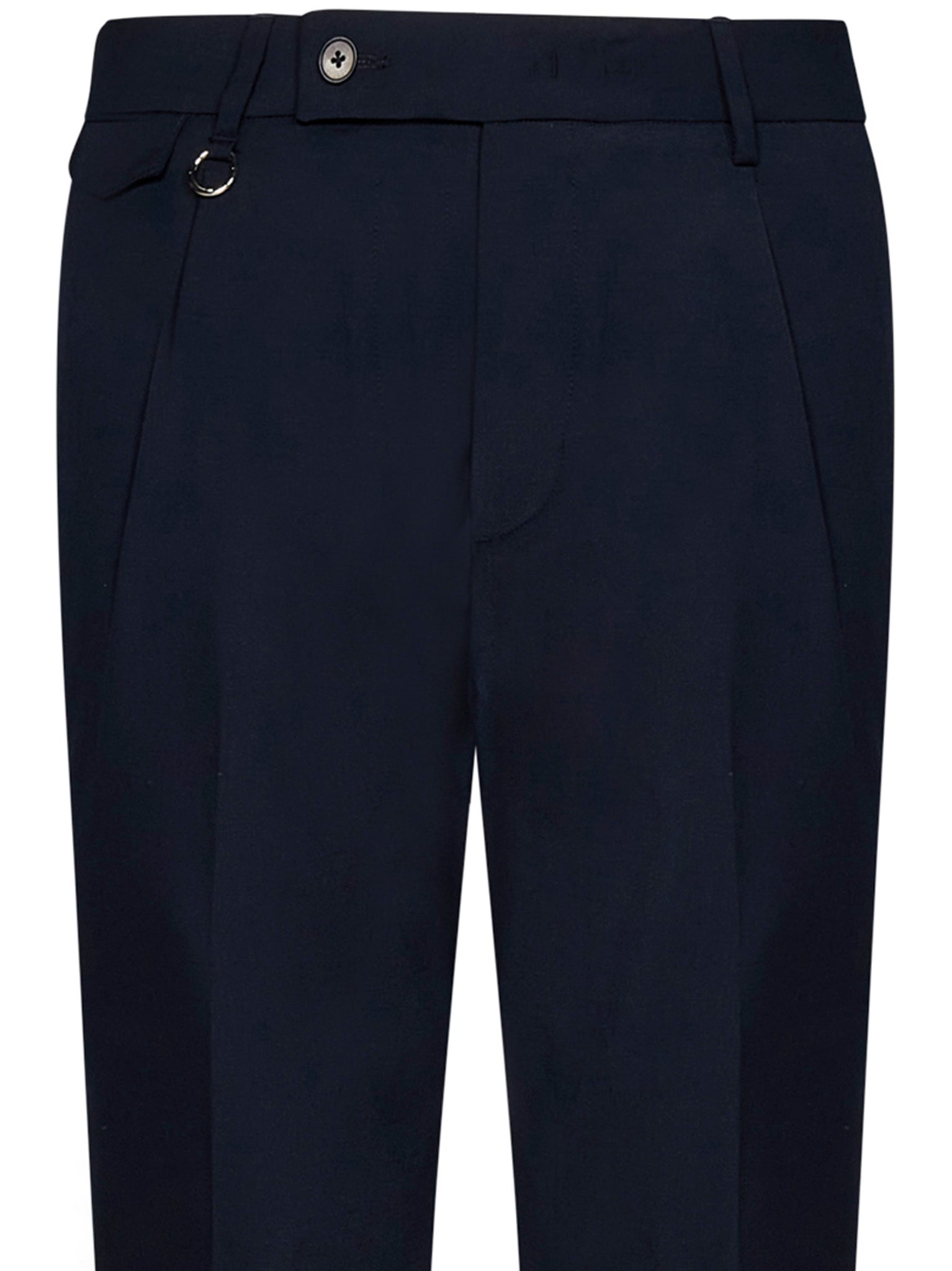 Pantalone in Lana con Pinces Golden Craft / Blu - Ideal Moda