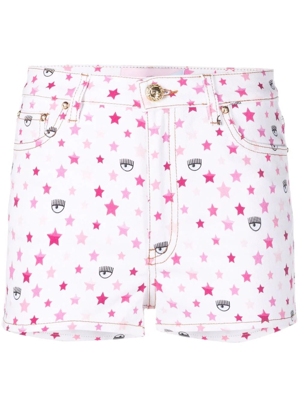 Shorts Chiara Ferragni con Fantasia / Bianco - Ideal Moda