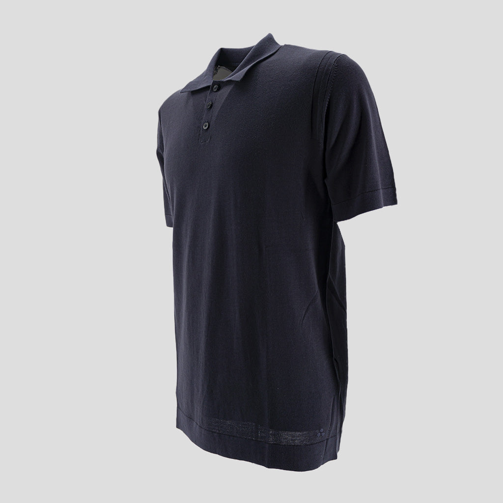 Polo in Filo di Cotone / Blu - Ideal Moda