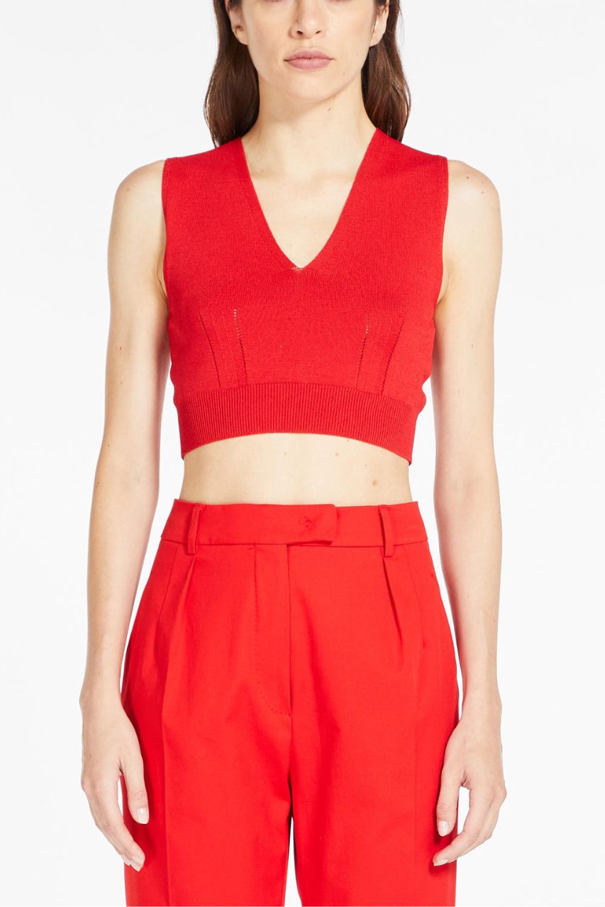 Top in Maglia MaxMara / Rosso - Ideal Moda