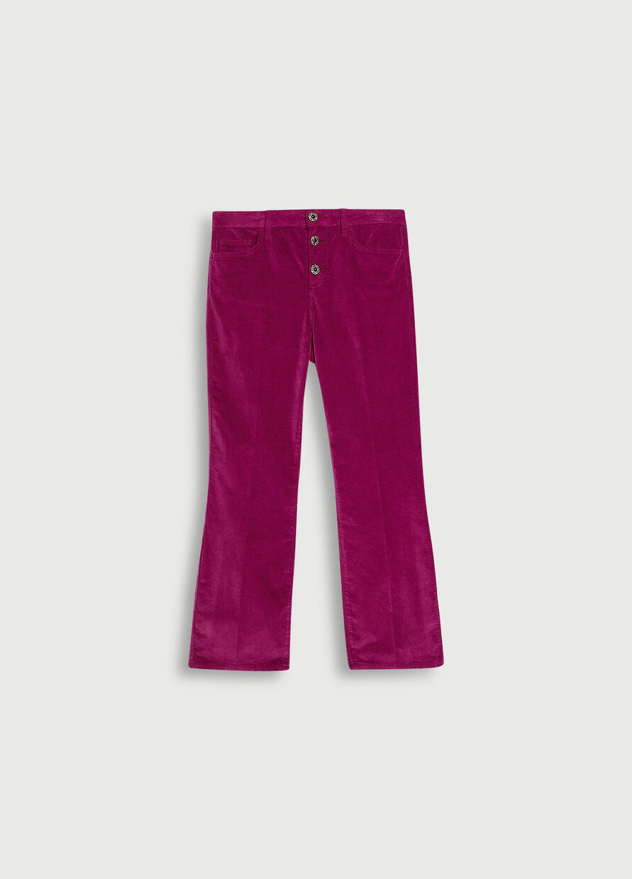 Pantalone Cropped in Velluto Liu Jo / Viola - Ideal Moda