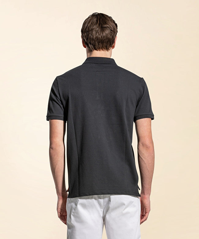 Piquet polo shirt / Nero - Ideal Moda