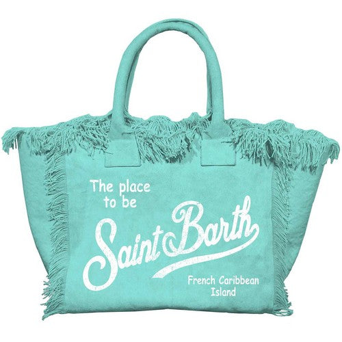 Borsa Vanity in Canvas con Logo Mc2 Saint Barth / Verde - Ideal Moda