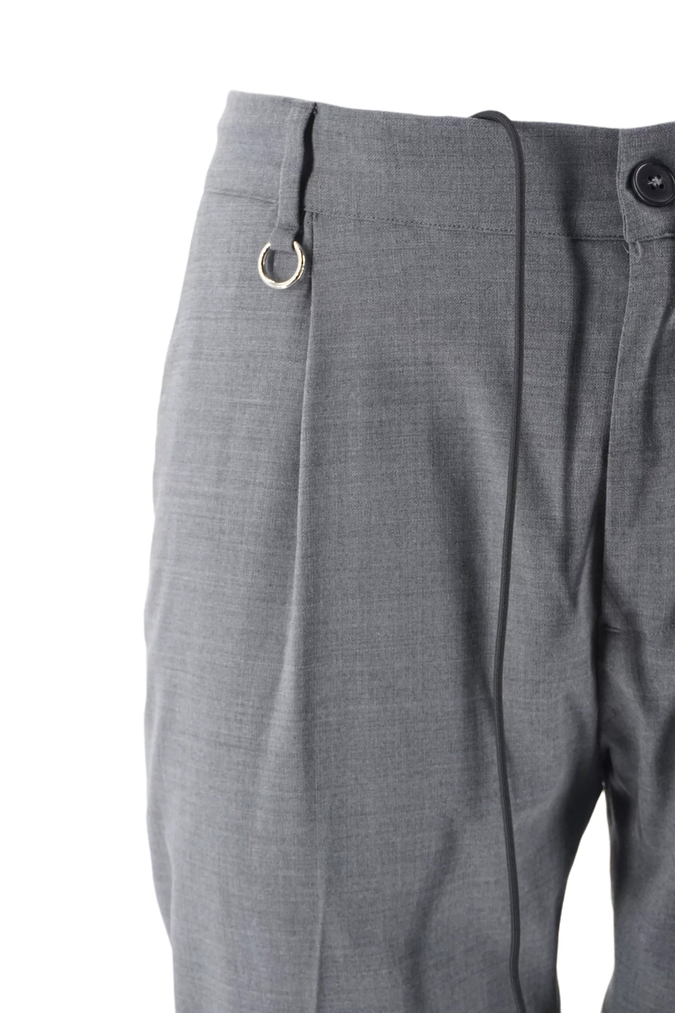 Pantalone Effetto Lana con Coulisse Golden Craft / Grigio - Ideal Moda
