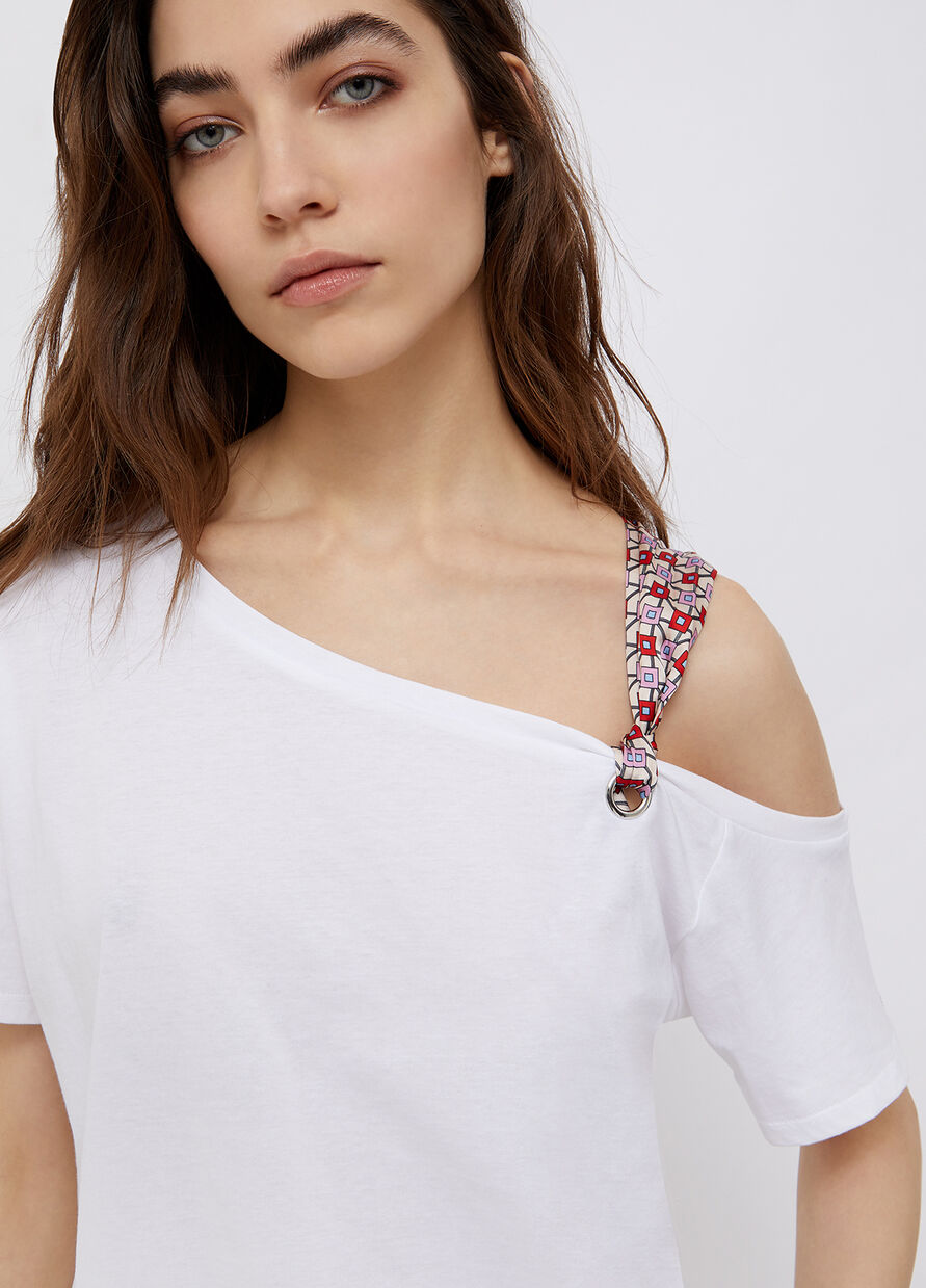 T-Shirt Liu Jo con Spallina / Bianco - Ideal Moda