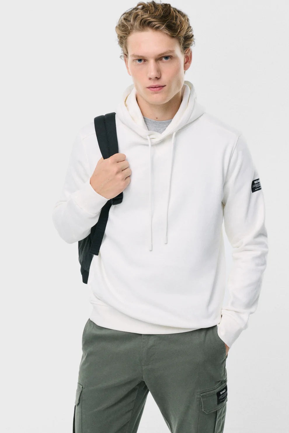 Felpa con Cappuccio Ecoalf / Bianco - Ideal Moda