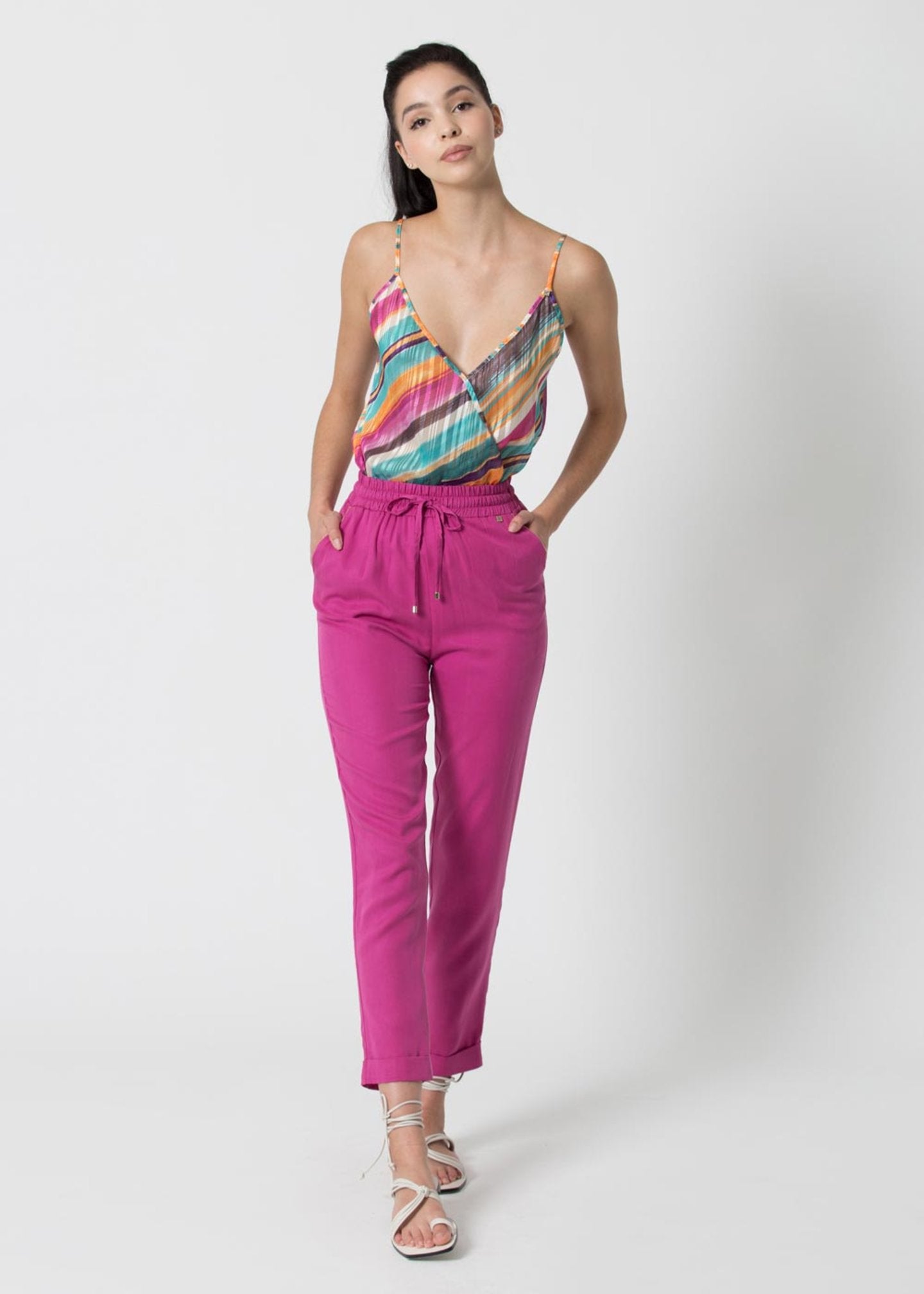 Top Kocca con Spalline / Multicolor - Ideal Moda