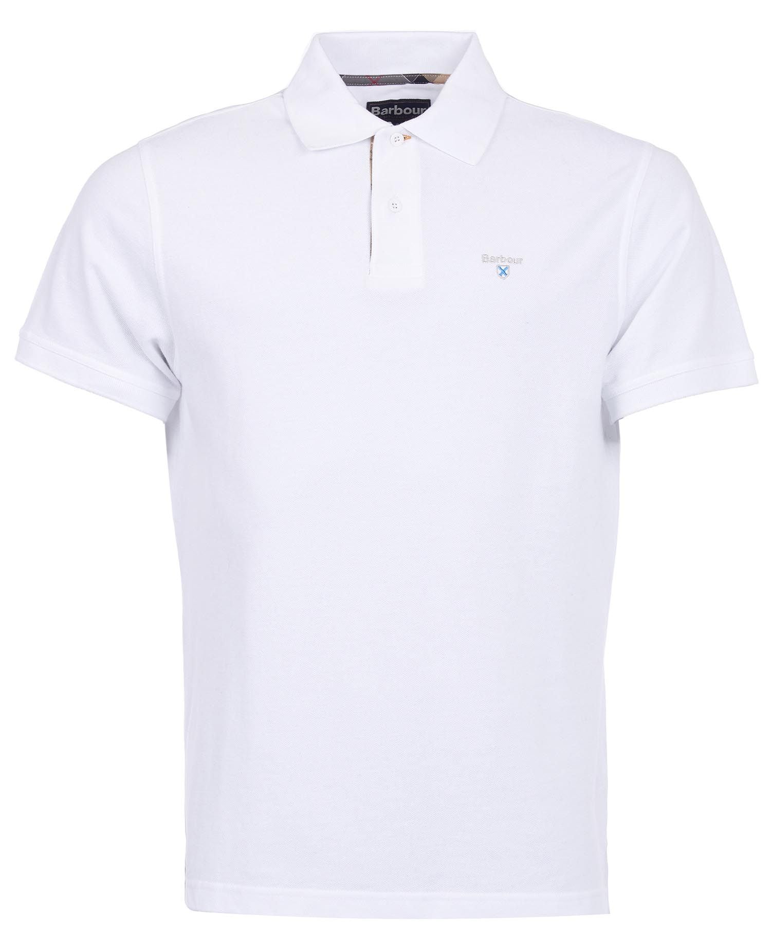 Tartan Pique Polo / Bianco - Ideal Moda