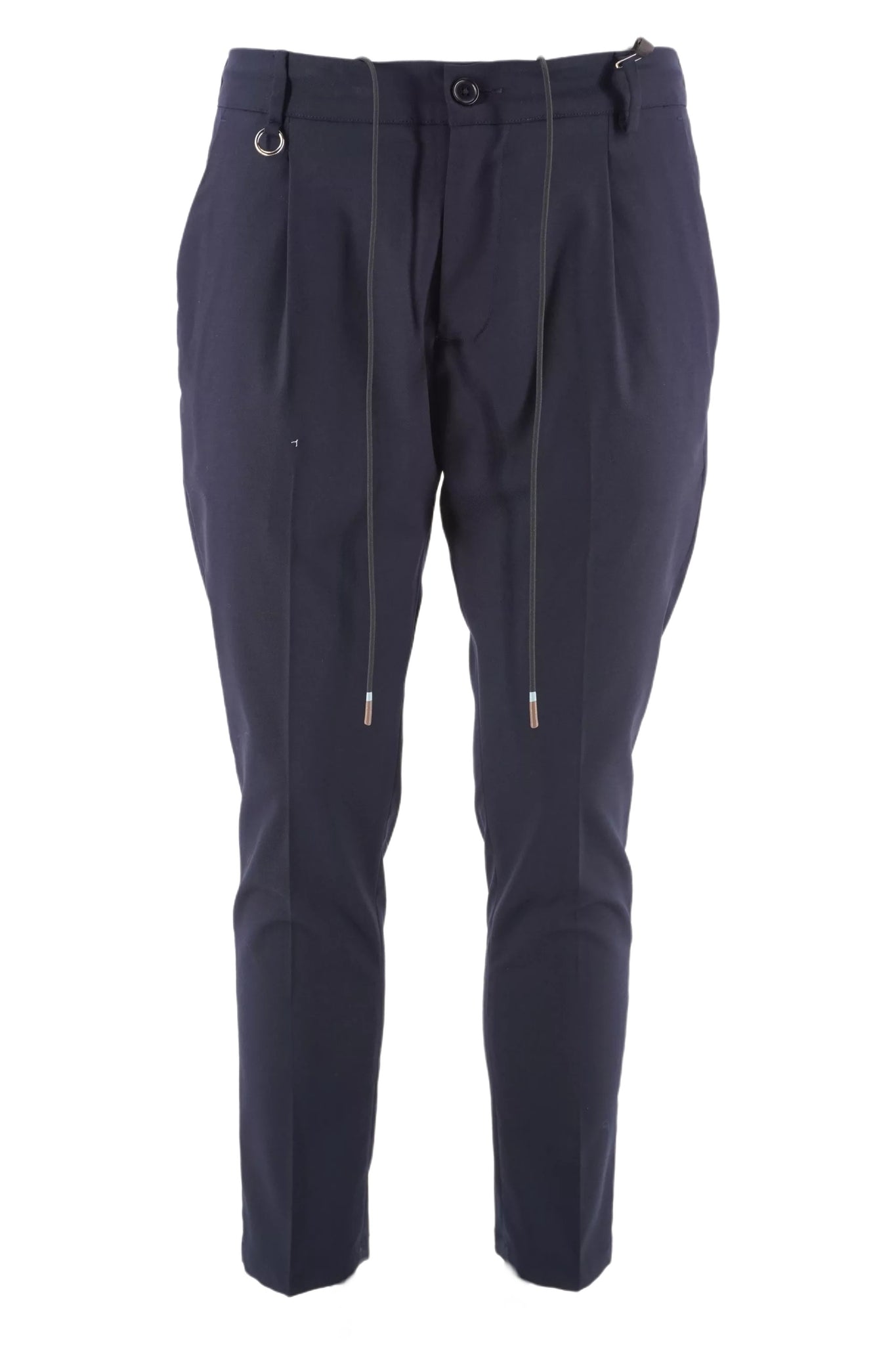 Pantalone Effetto Lana con Coulisse Golden Craft / Blu - Ideal Moda