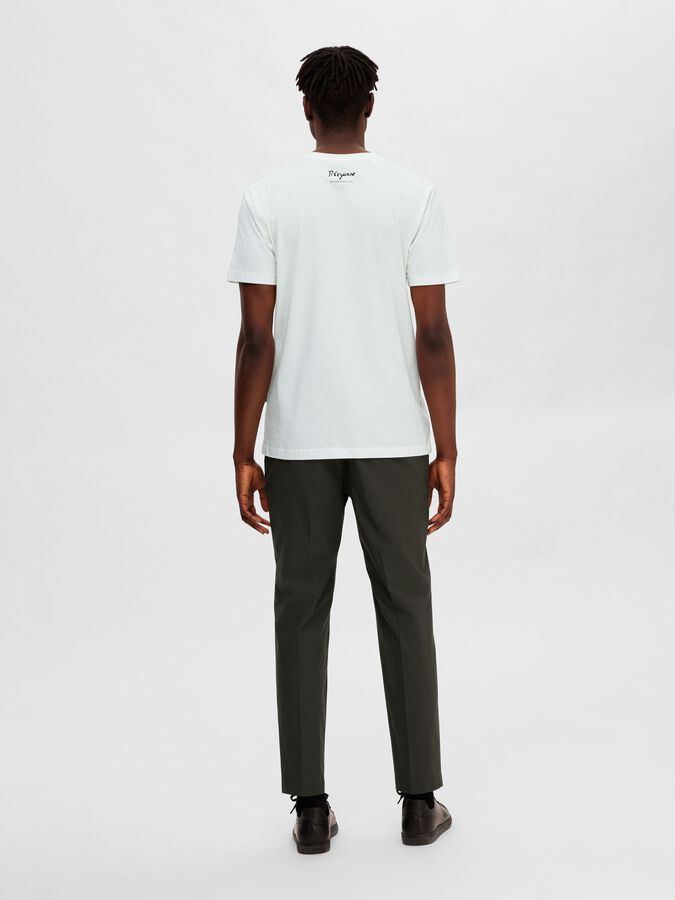 T-Shirt con Stampa Selected / Bianco - Ideal Moda
