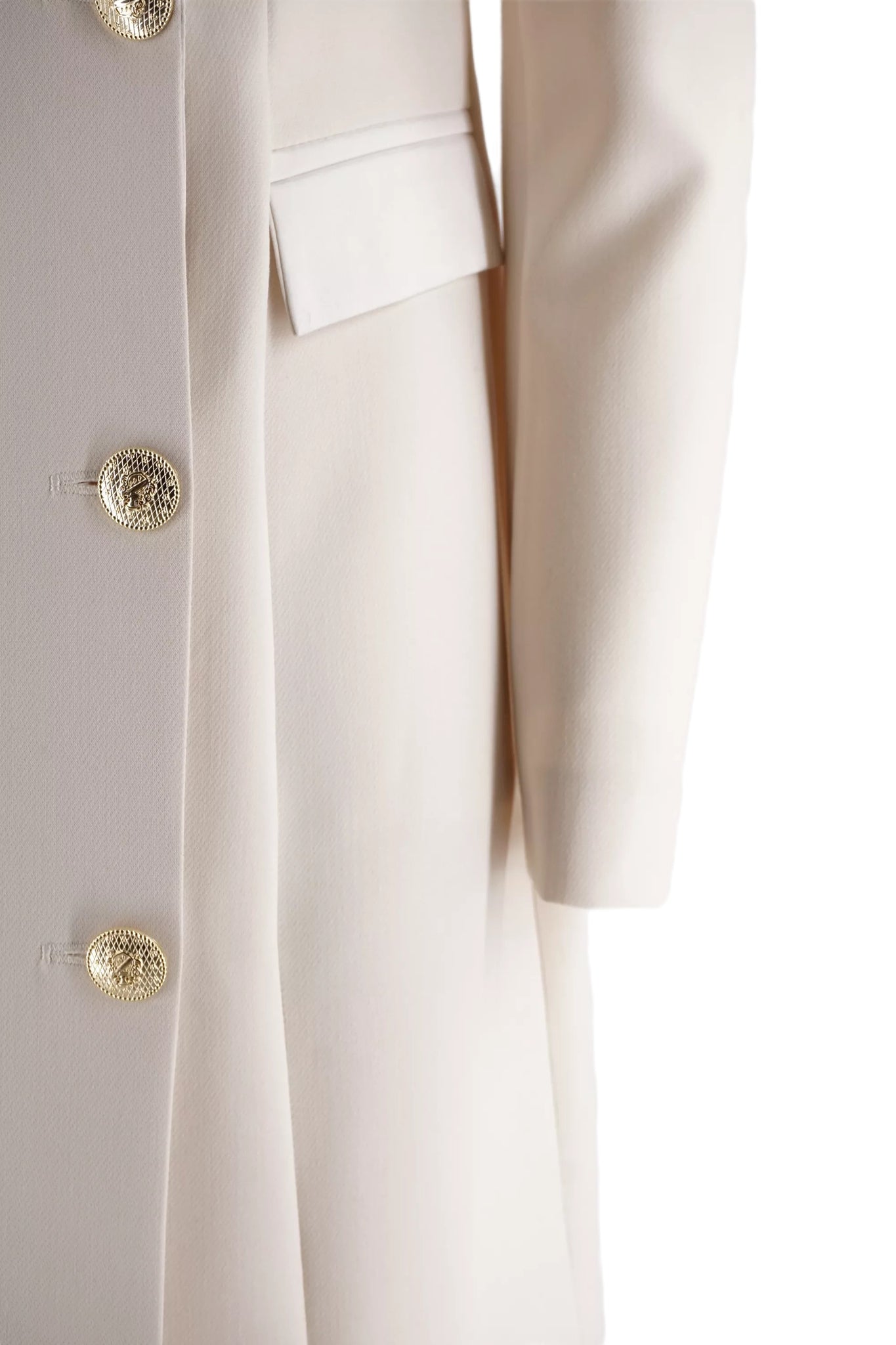 Abito Doppio Petto con Revers / Bianco - Ideal Moda