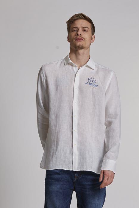 Camicia La Martina in Lino / Bianco - Ideal Moda