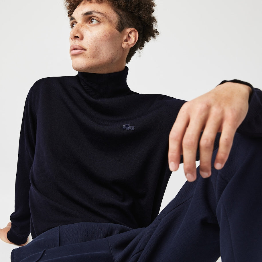 Maglia Lacoste Collo Alto / Blu - Ideal Moda