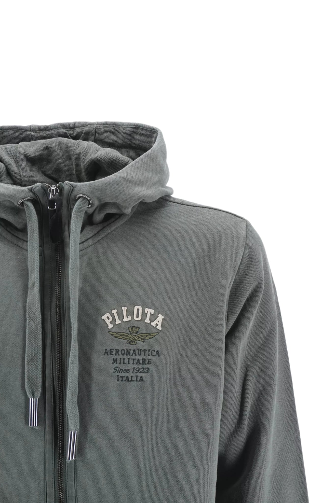 Felpa con Cappuccio Aeronautica Militare / Verde - Ideal Moda