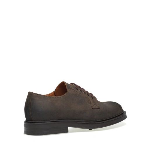 Derby in Pelle Scamosciata Frau / Marrone - Ideal Moda
