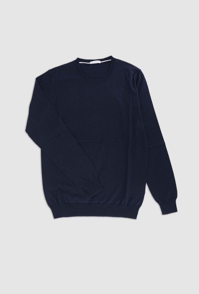 Maglia Girocollo / Blu - Ideal Moda