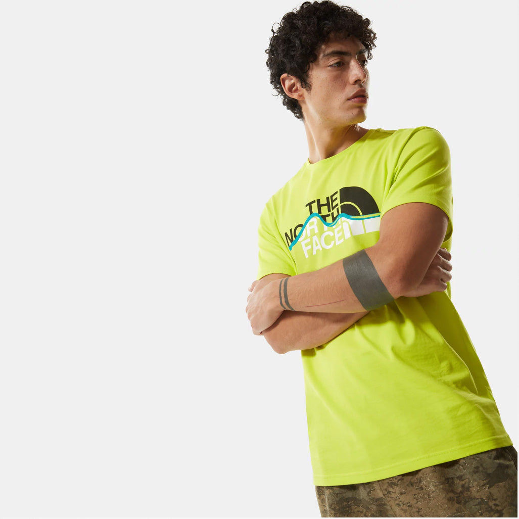 T-Shirt Uomo Mountain Line / Verde - Ideal Moda