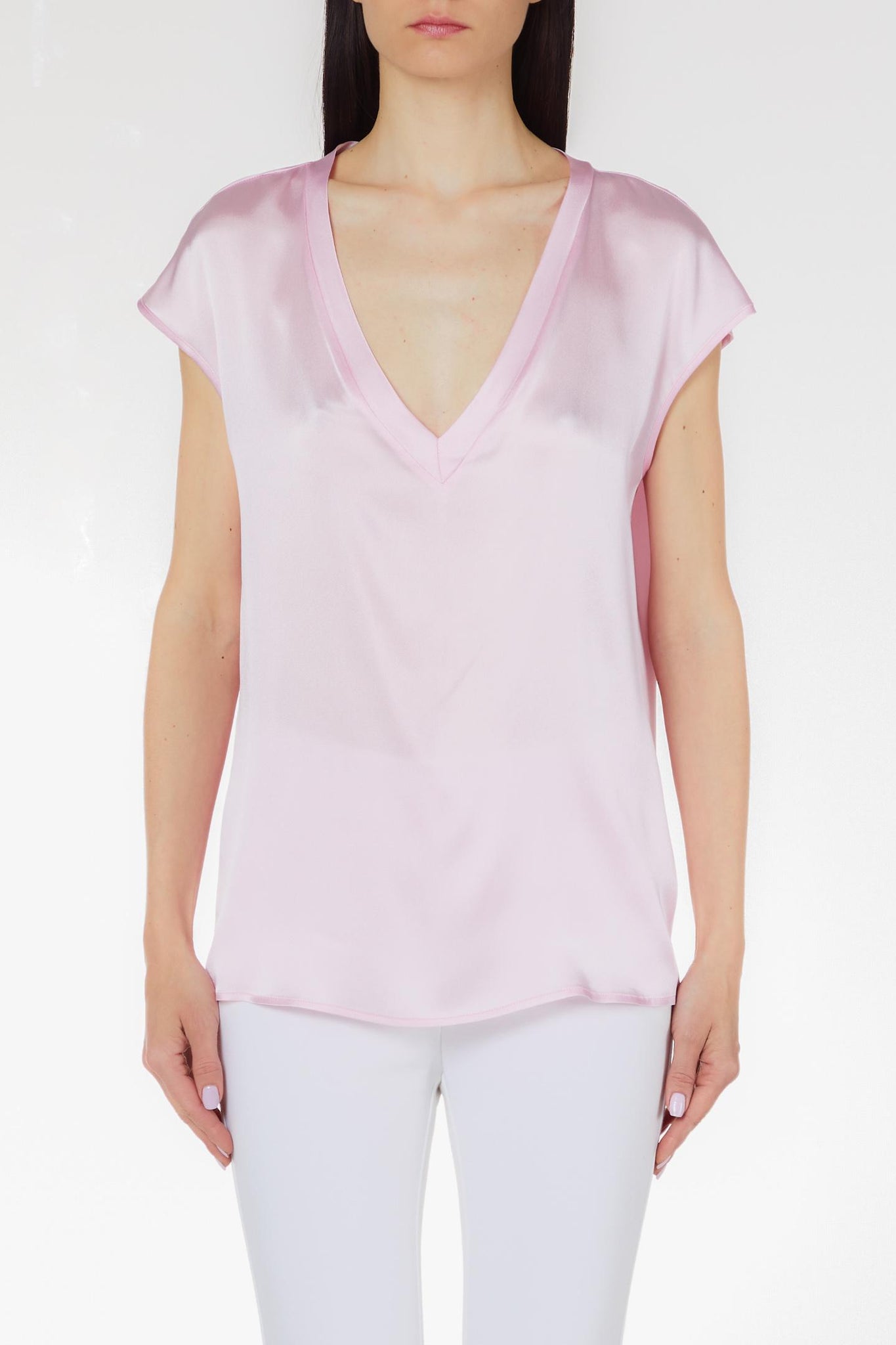 Camicia in misto seta in Rosa - Ami Paris Camicia in misto seta in Rosa - Ami Paris