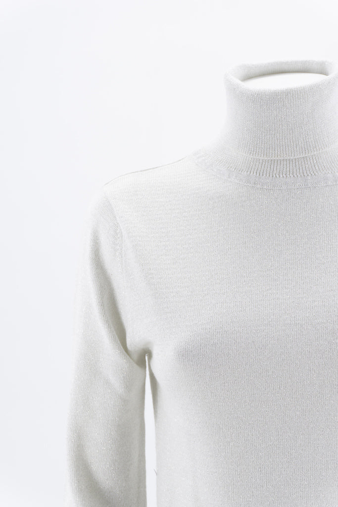 Collo Alto in Lurex / Grigio - Ideal Moda