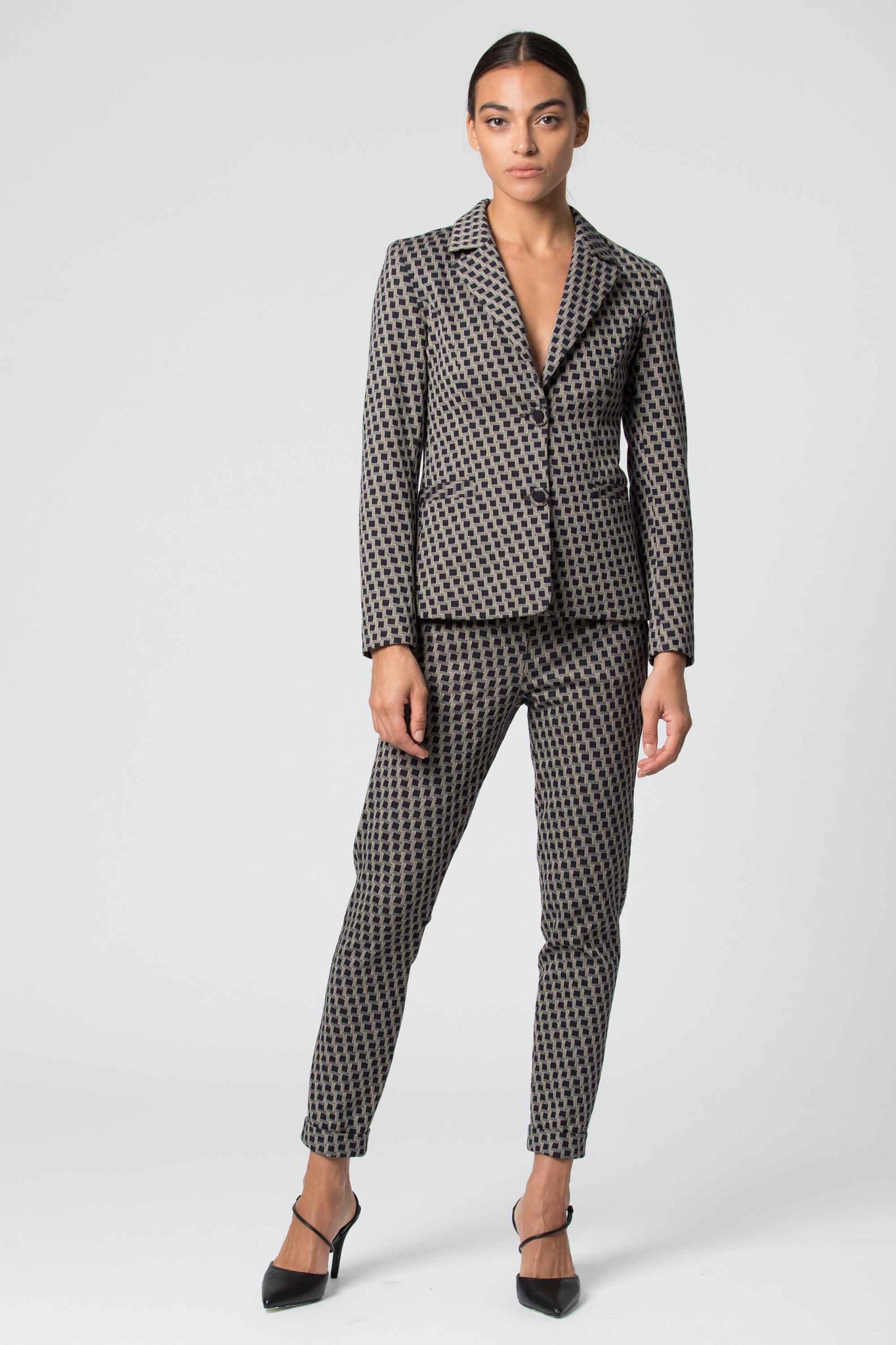 Pantalone con Fantasia Kocca / Blu - Ideal Moda