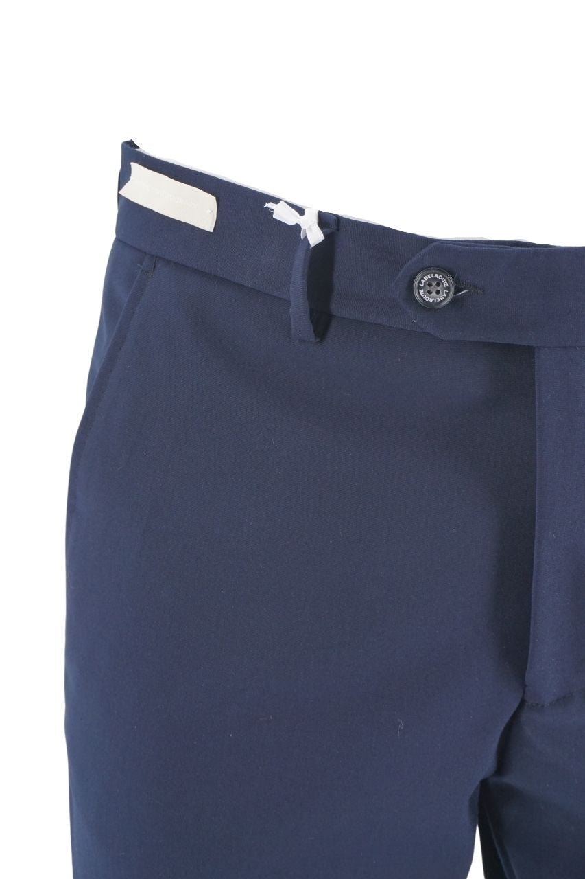 Pantalone Chino Effetto Lana / Blu - Ideal Moda