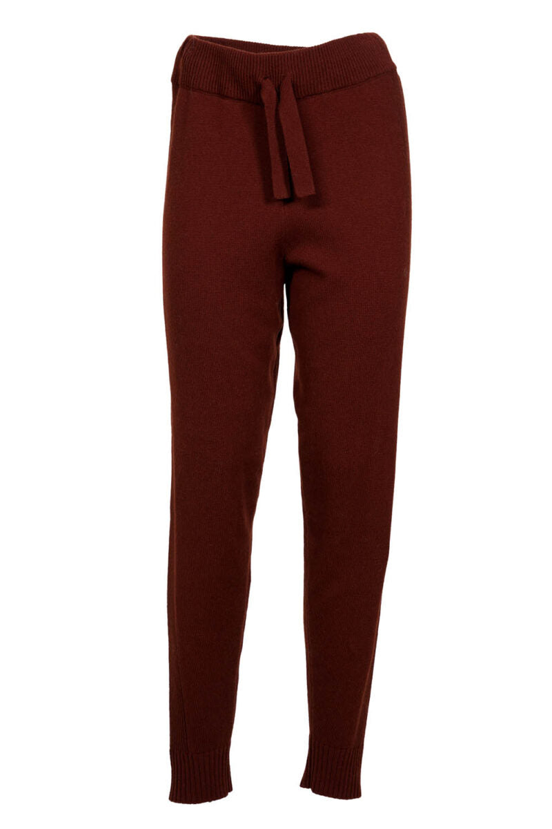 Pantalone in Maglia / Marrone - Ideal Moda