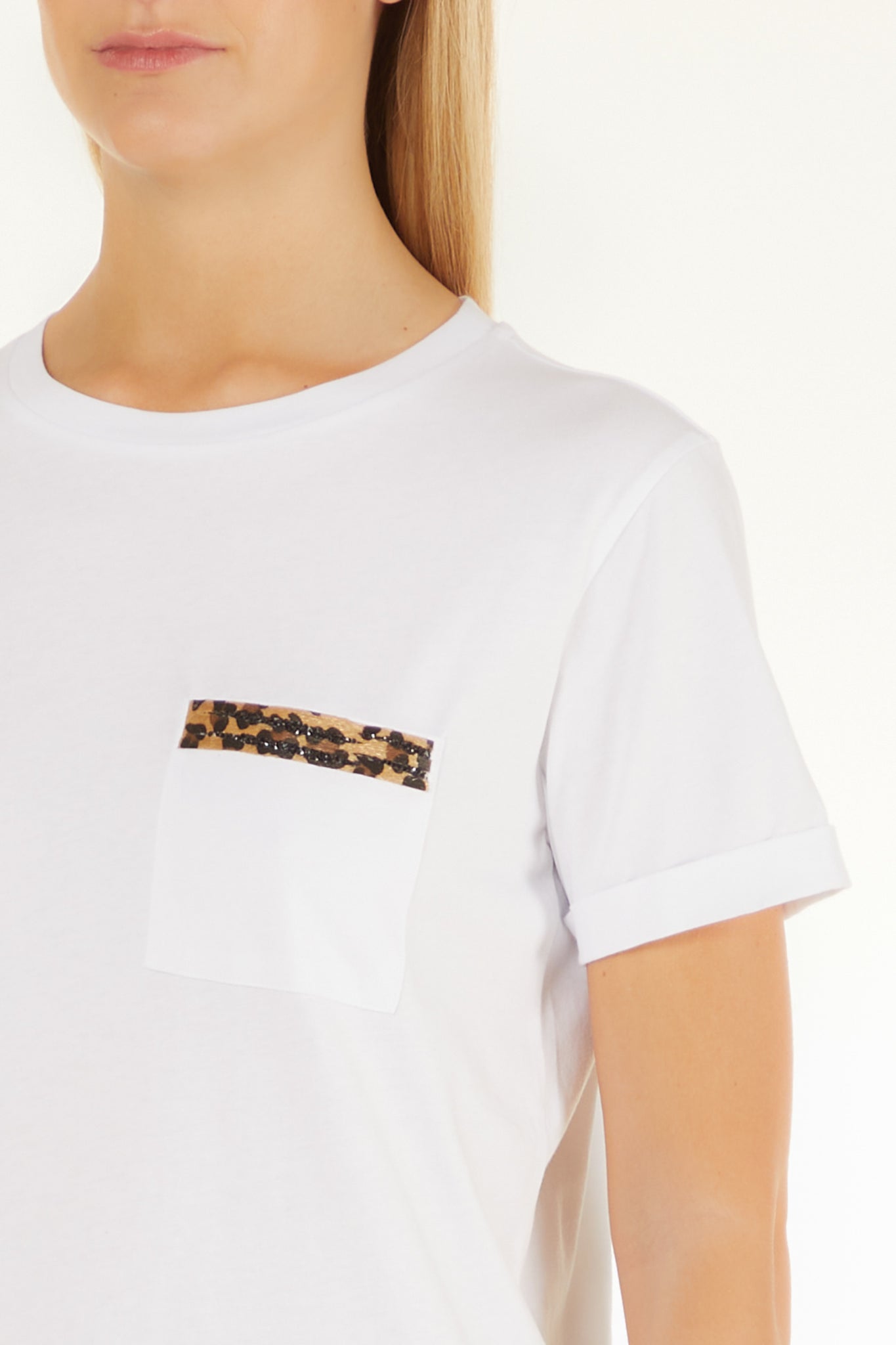 T-Shirt in Cotone con Taschino Liu Jo / Bianco - Ideal Moda
