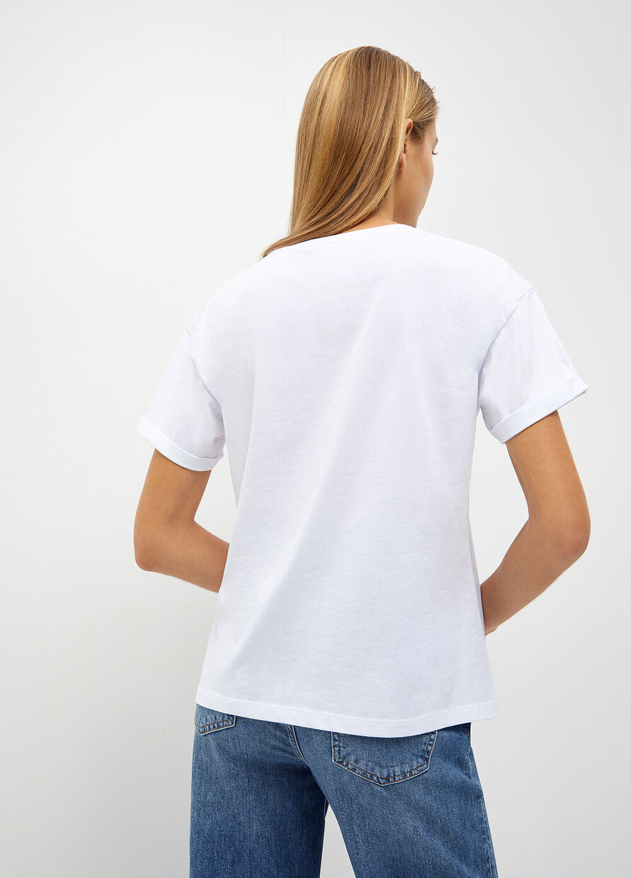 T-Shirt con Taschino Liu Jo / Bianco - Ideal Moda