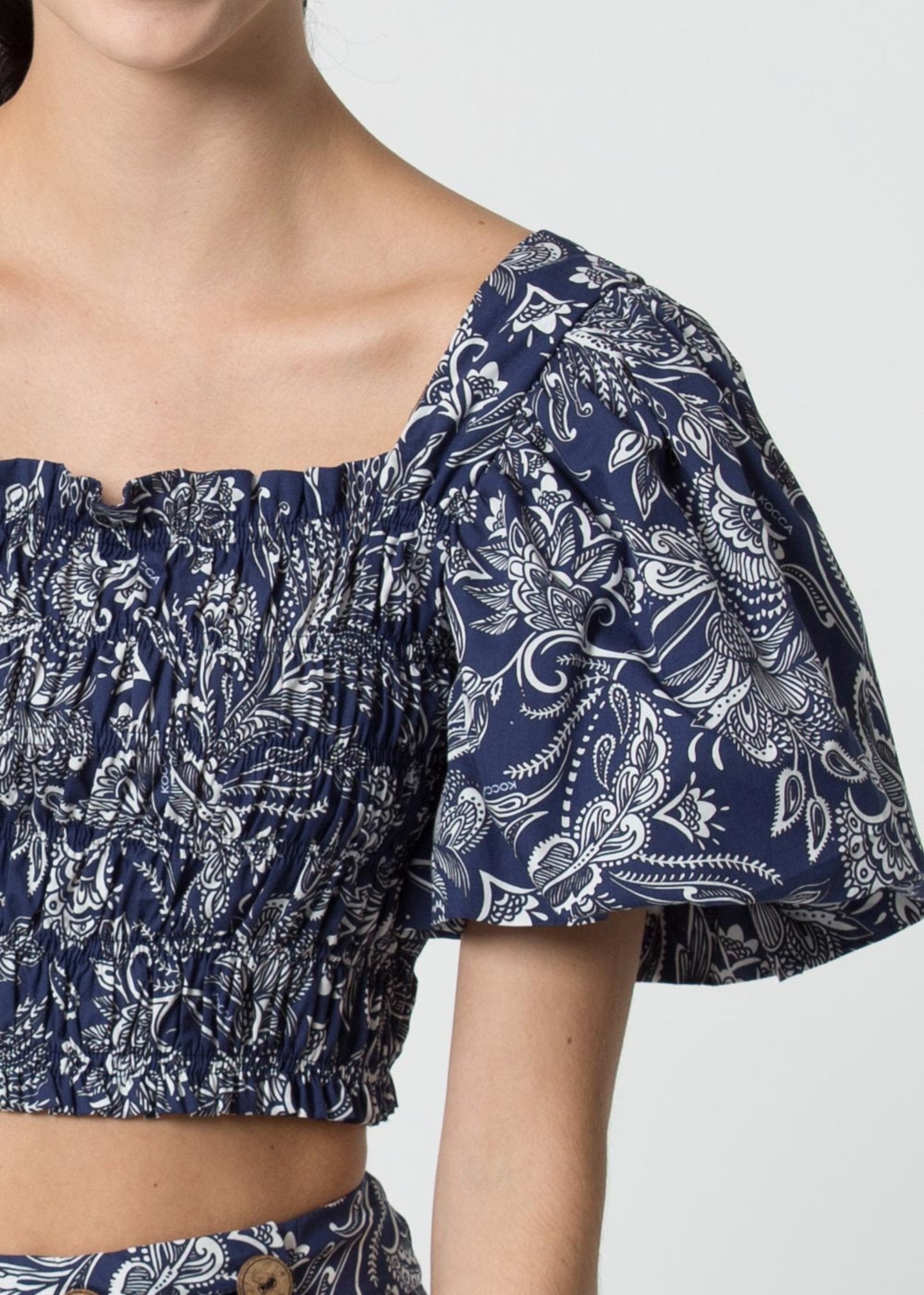 Top Kocca con Stampa / Blu - Ideal Moda