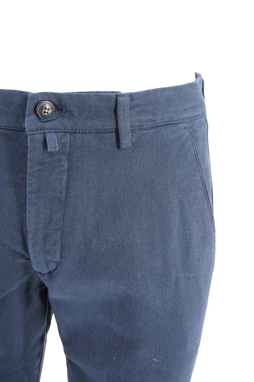 Pantalone Briglia con Tramatura / Blu - Ideal Moda