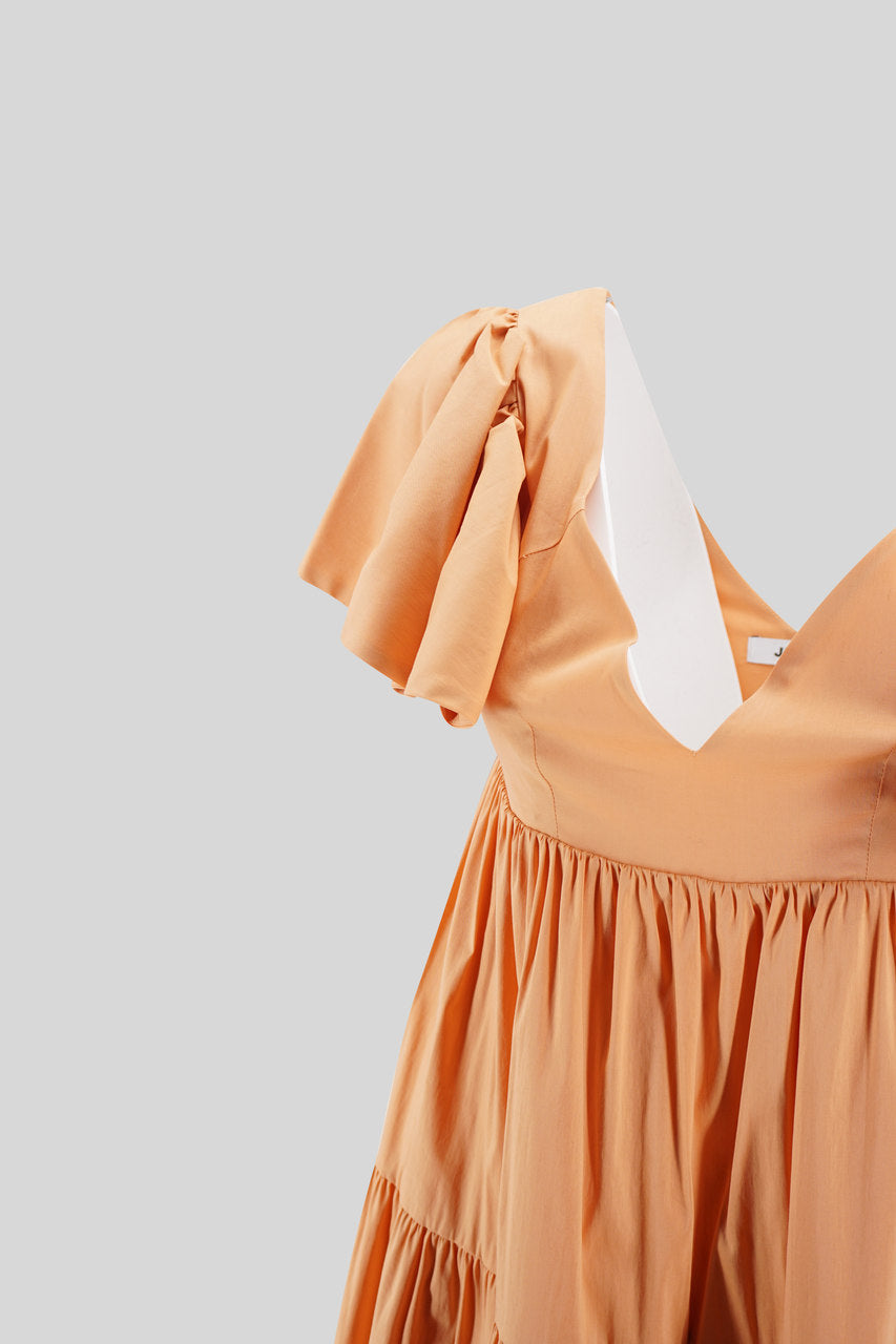Mini abito flare / Arancione - Ideal Moda