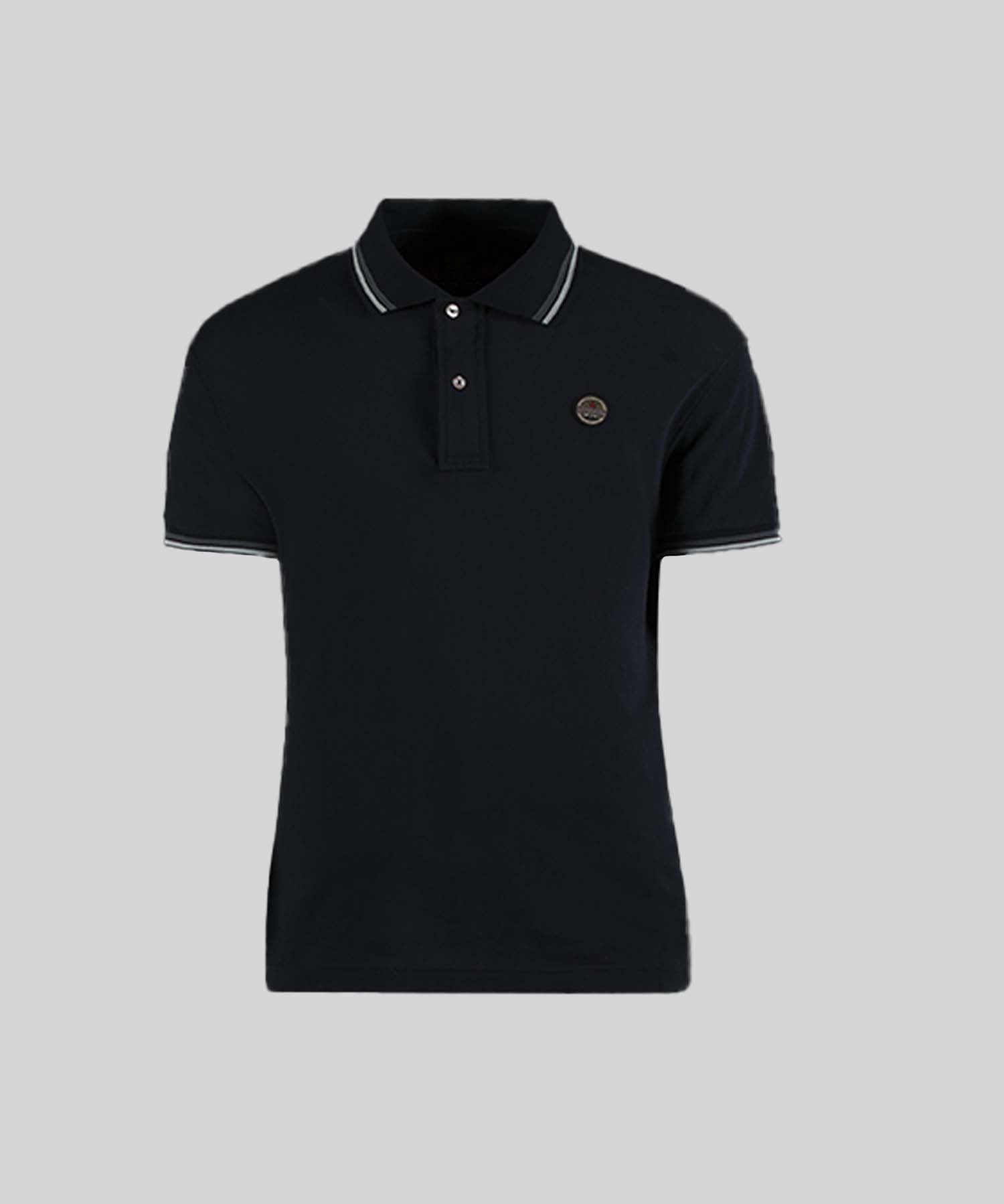 Polo manica corta in piquet / Blu - Ideal Moda